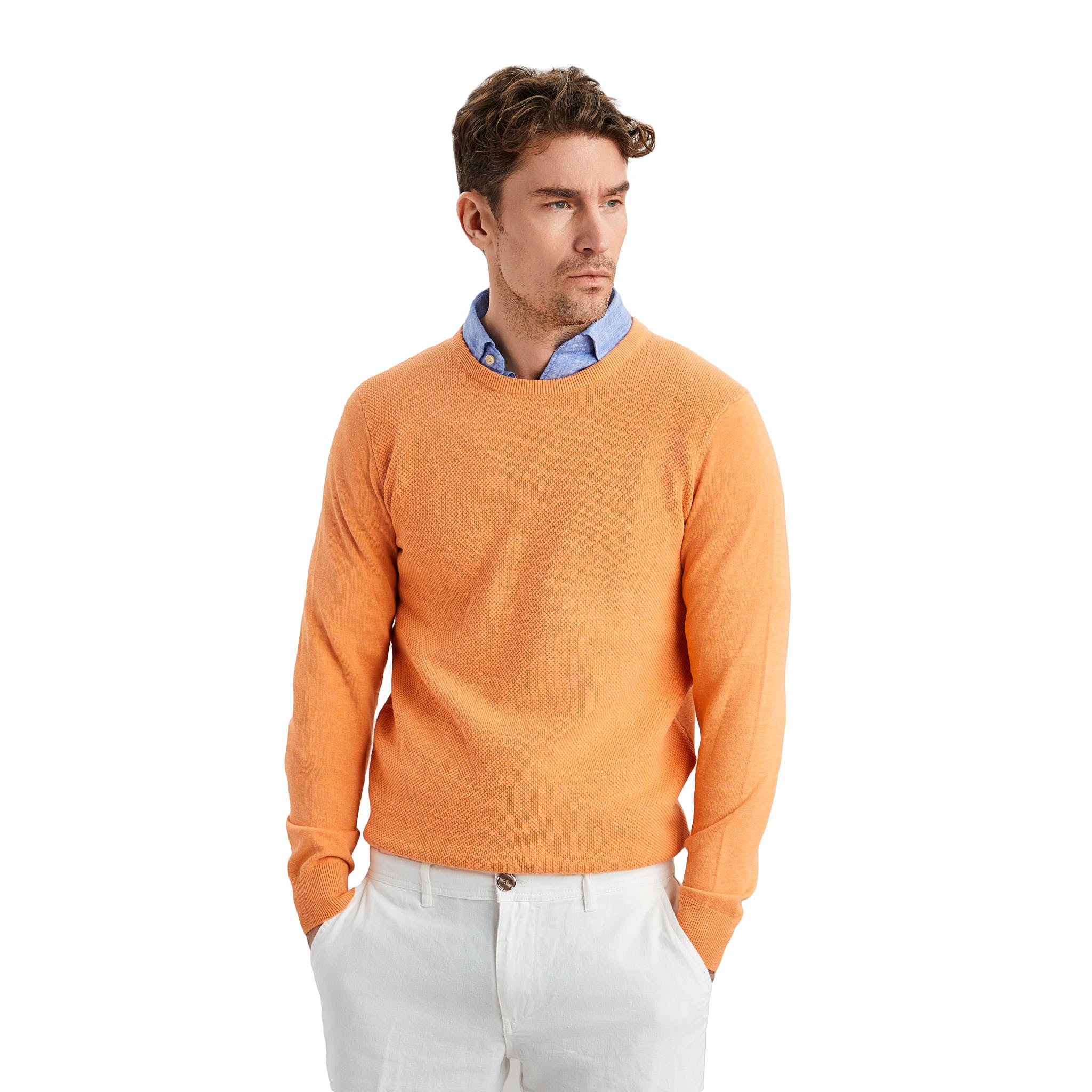Apricot Round-neck Sweater