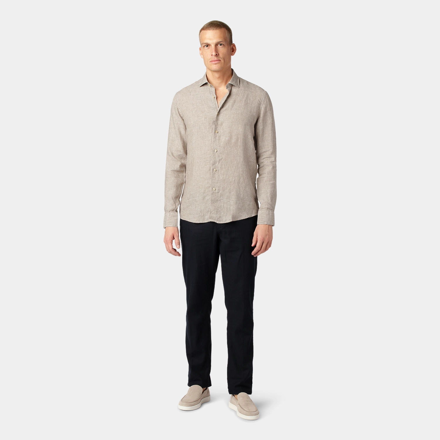 Beige Linen Shirt