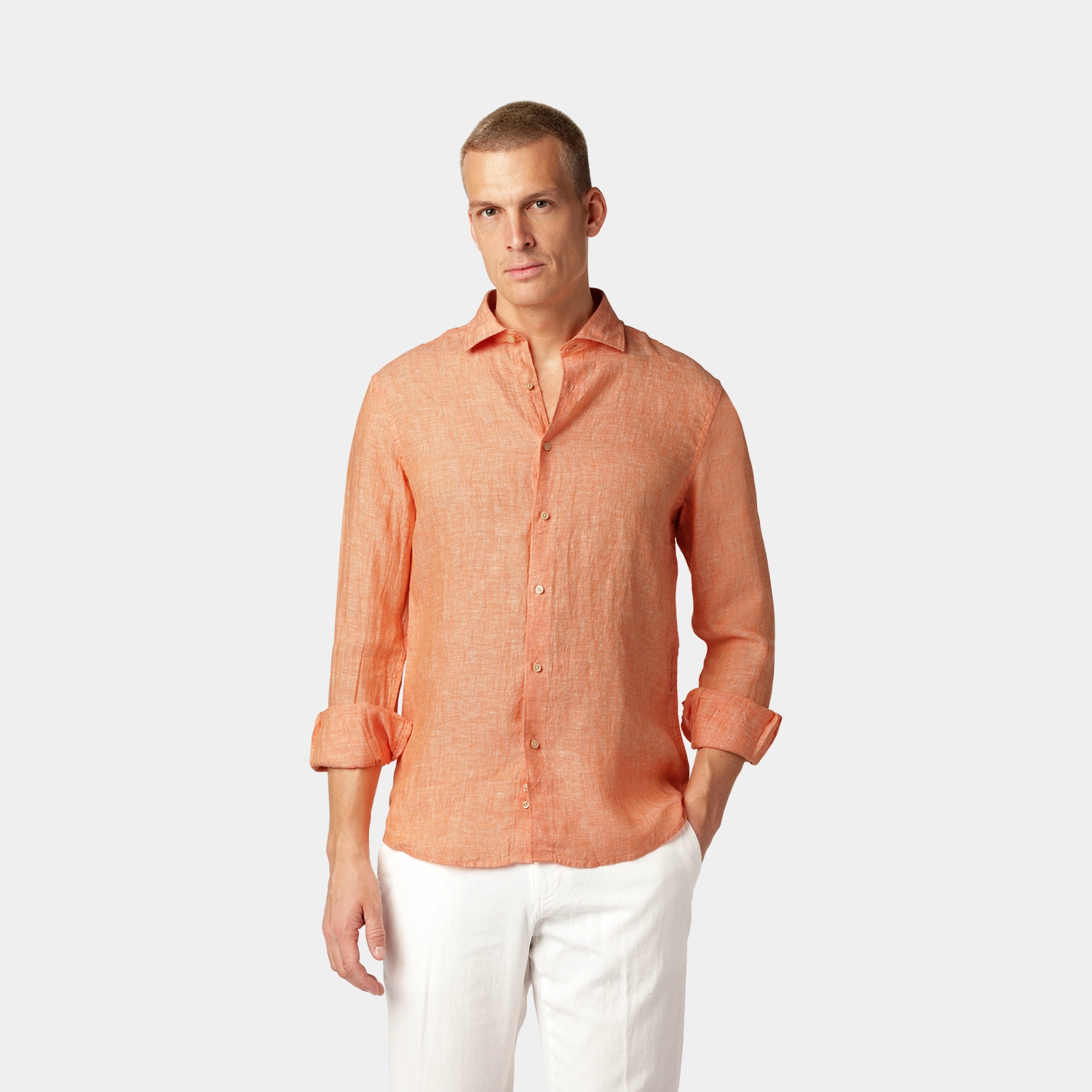 Apricot Linen Shirt