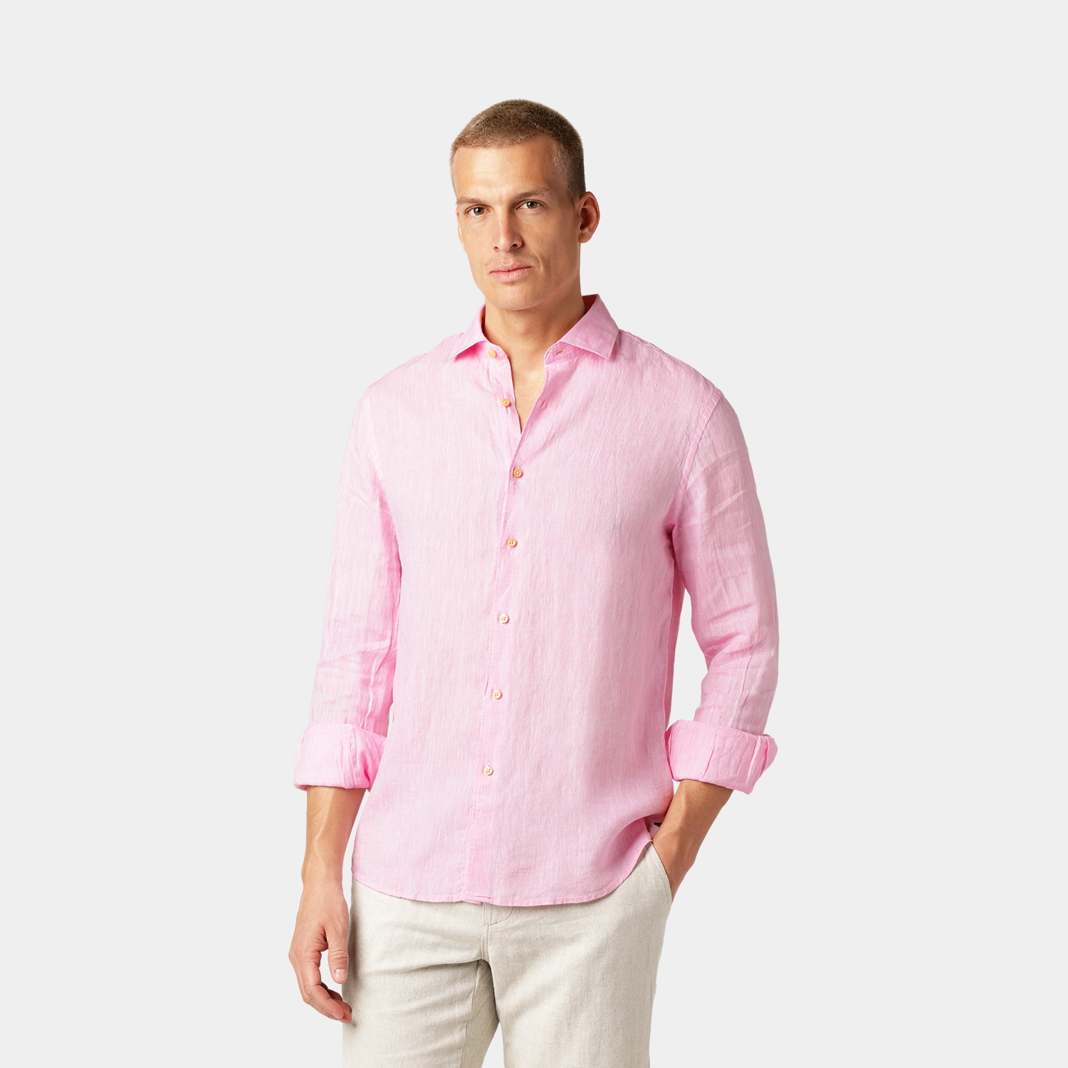 Pink Linen Shirt