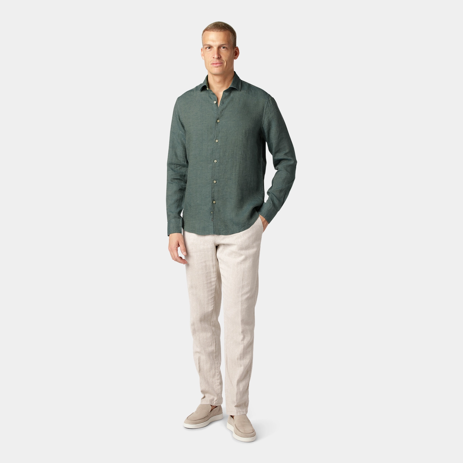 Green Linen Shirt