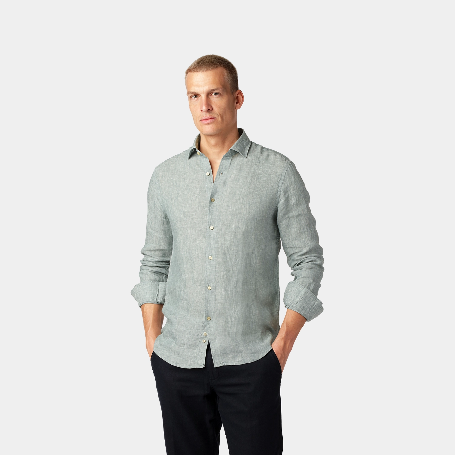 Light Green Linen Shirt