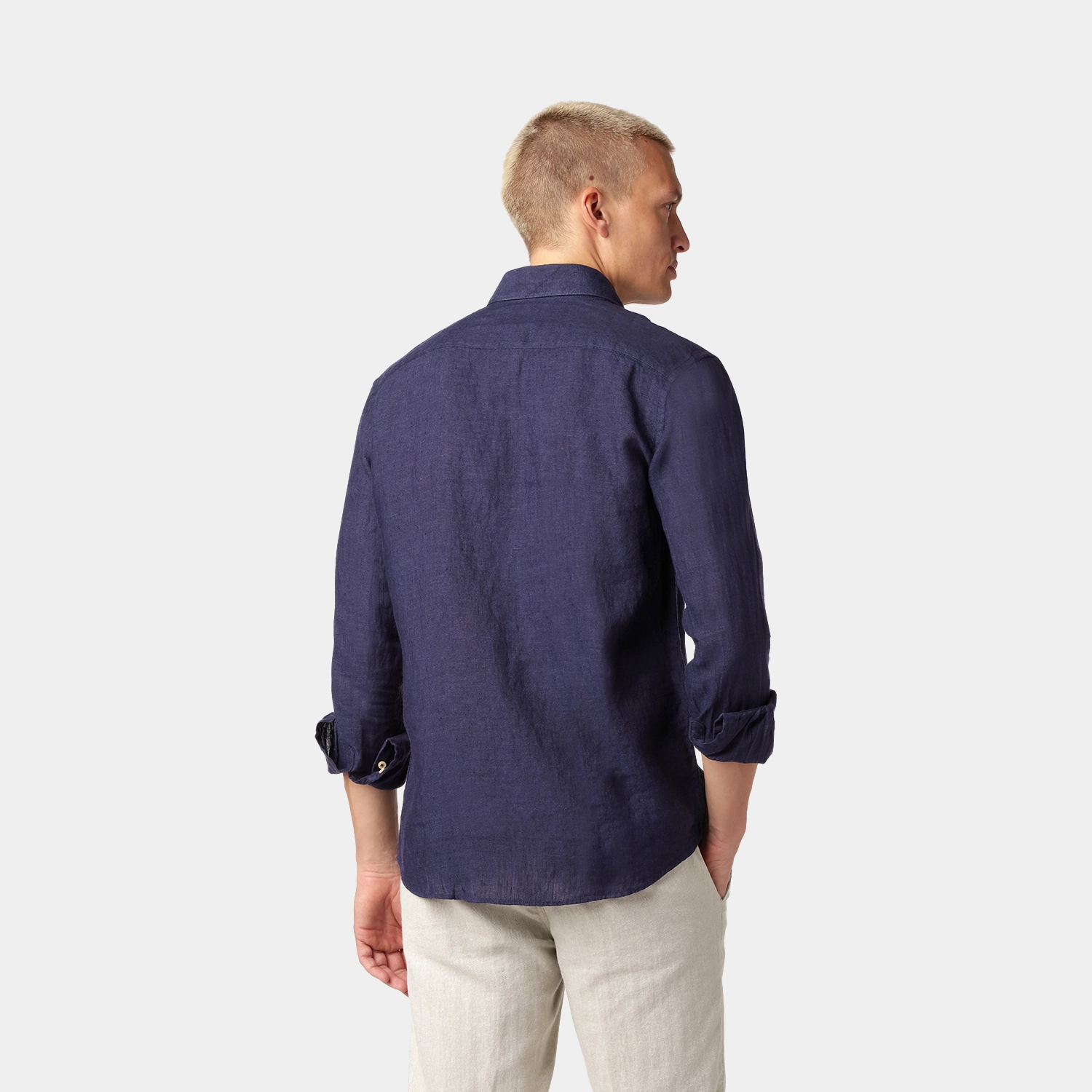 Navy Linen Shirt