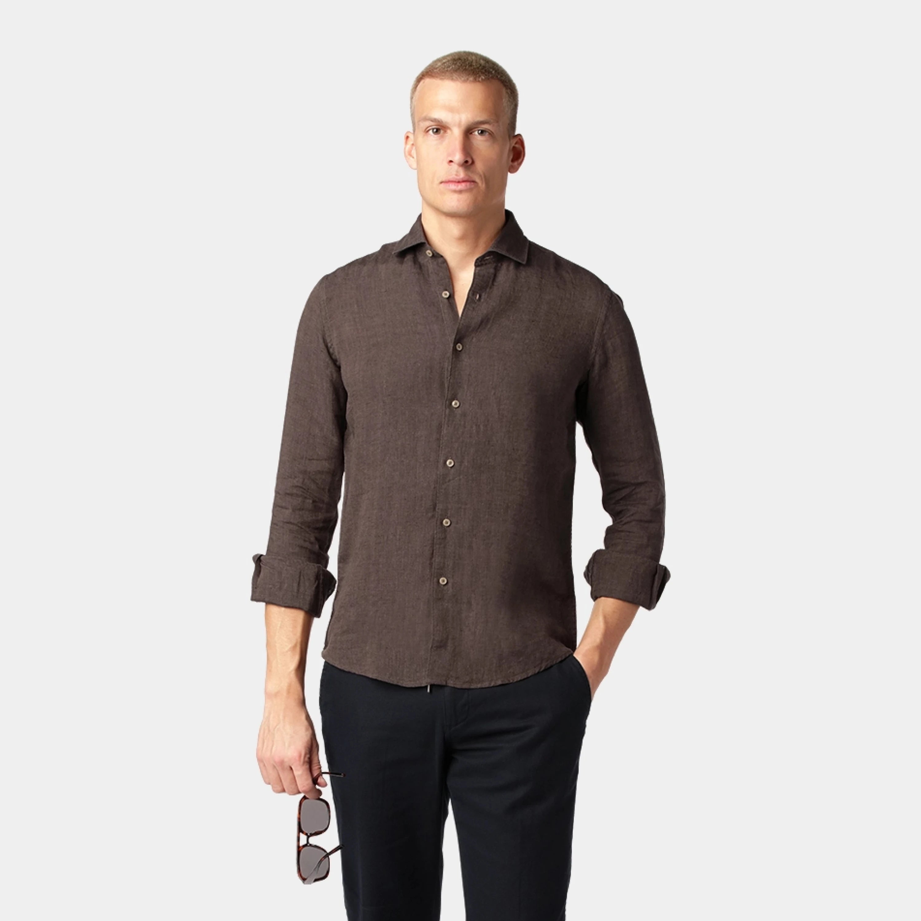 Brown Linen Shirt