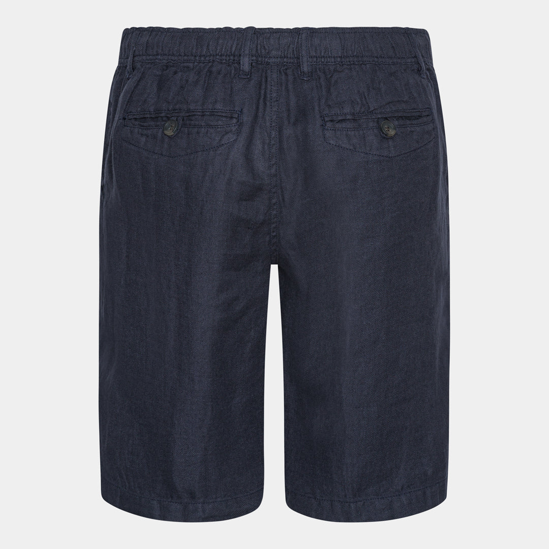 Navy Linen Shorts