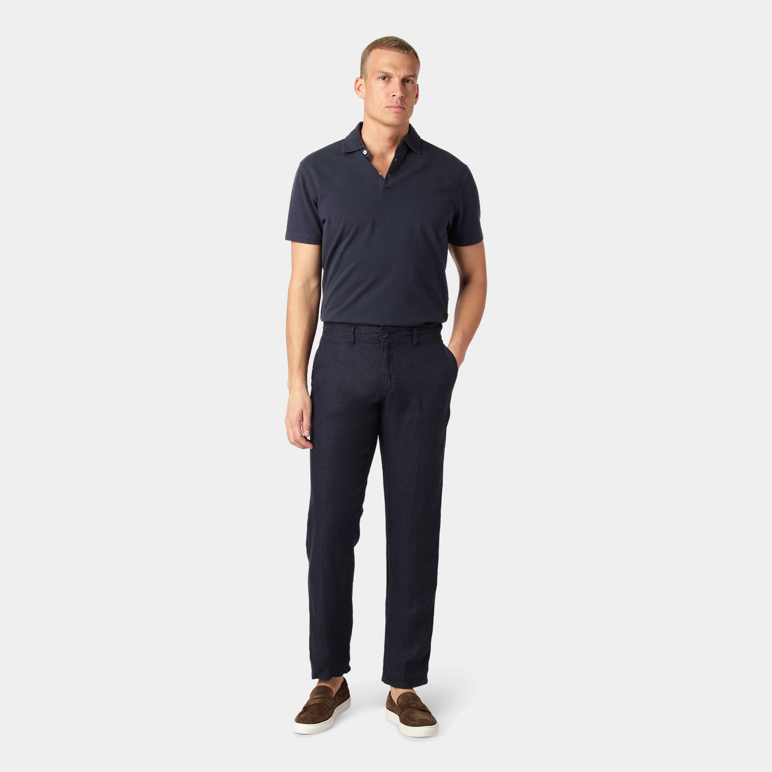 Navy Linen Pants