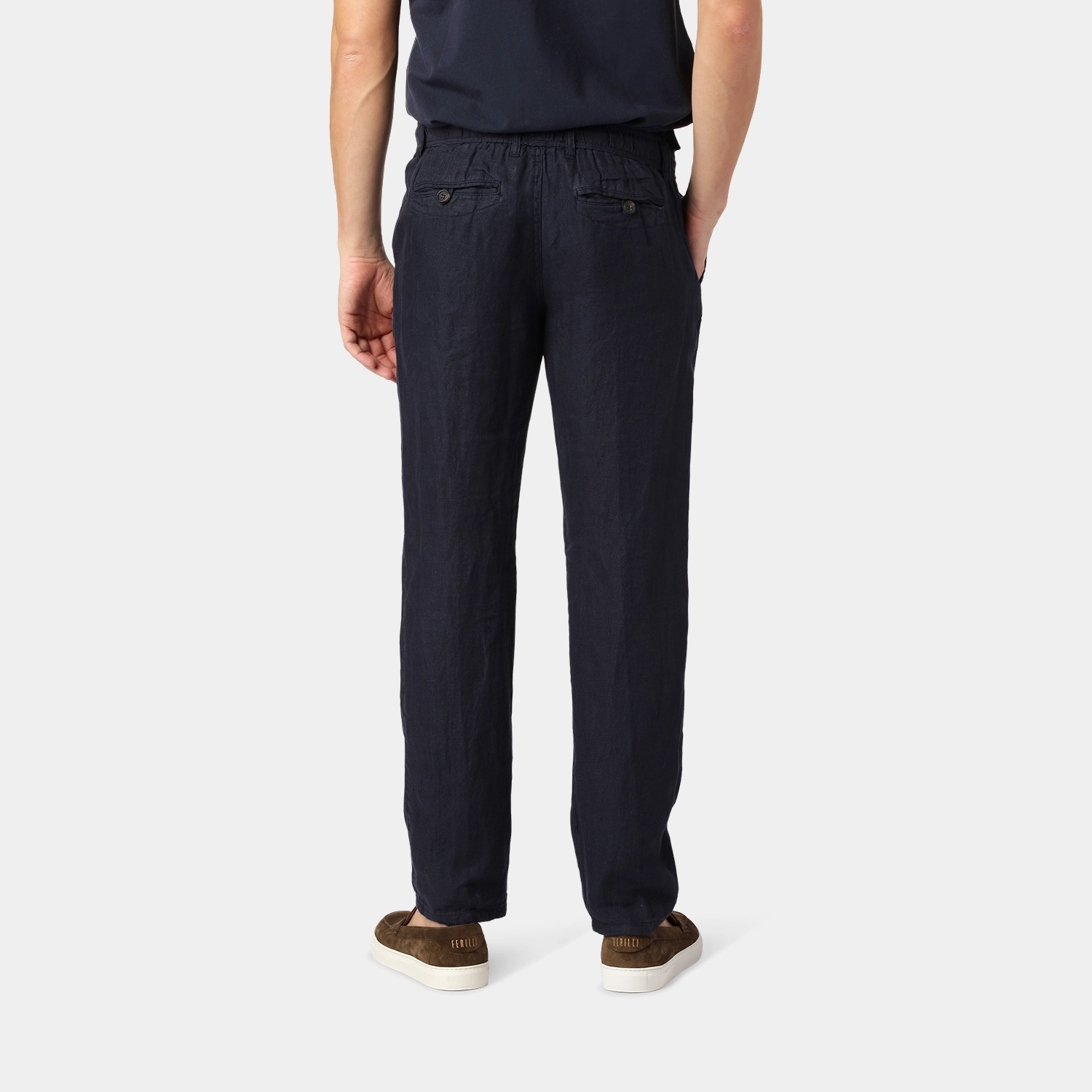 Navy Linen Pants