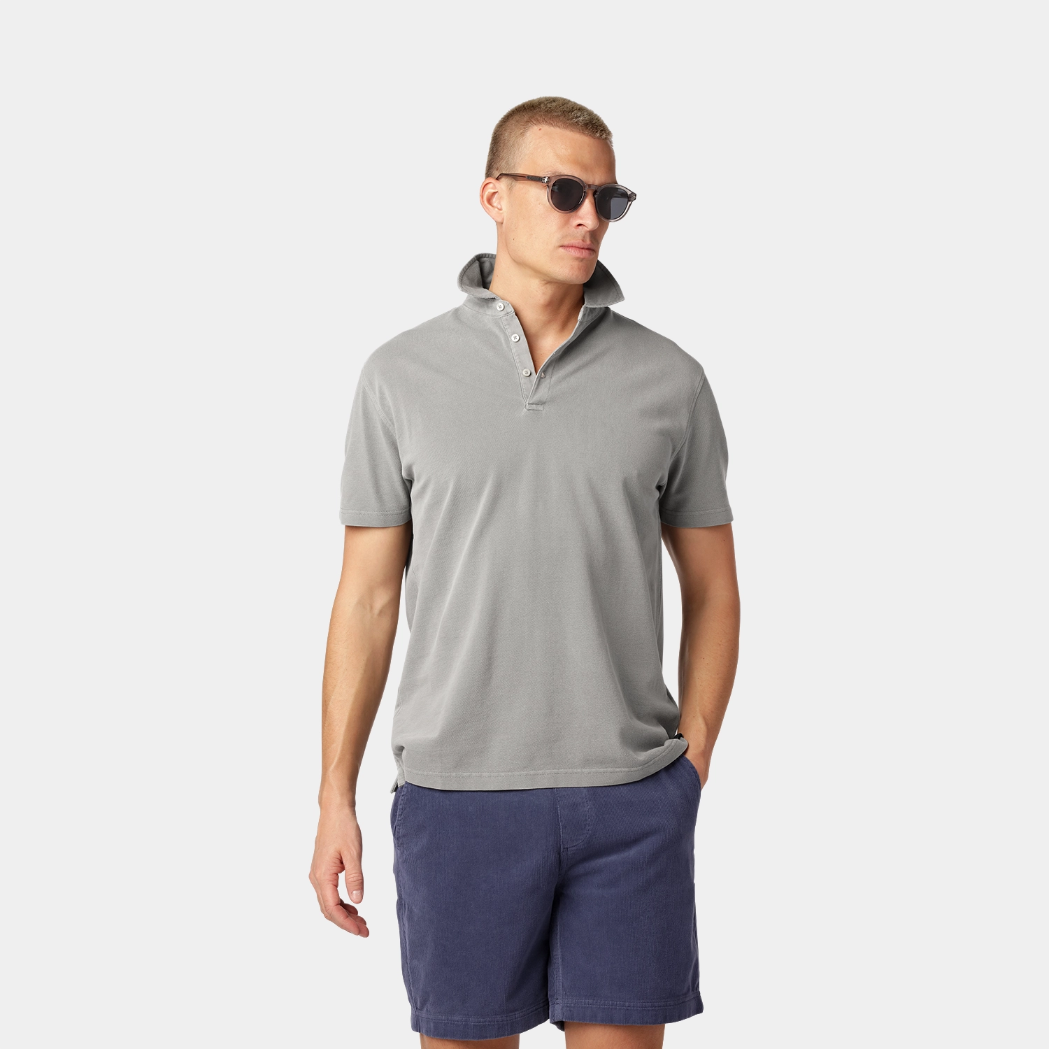 Khaki Piqué Polo Shirt