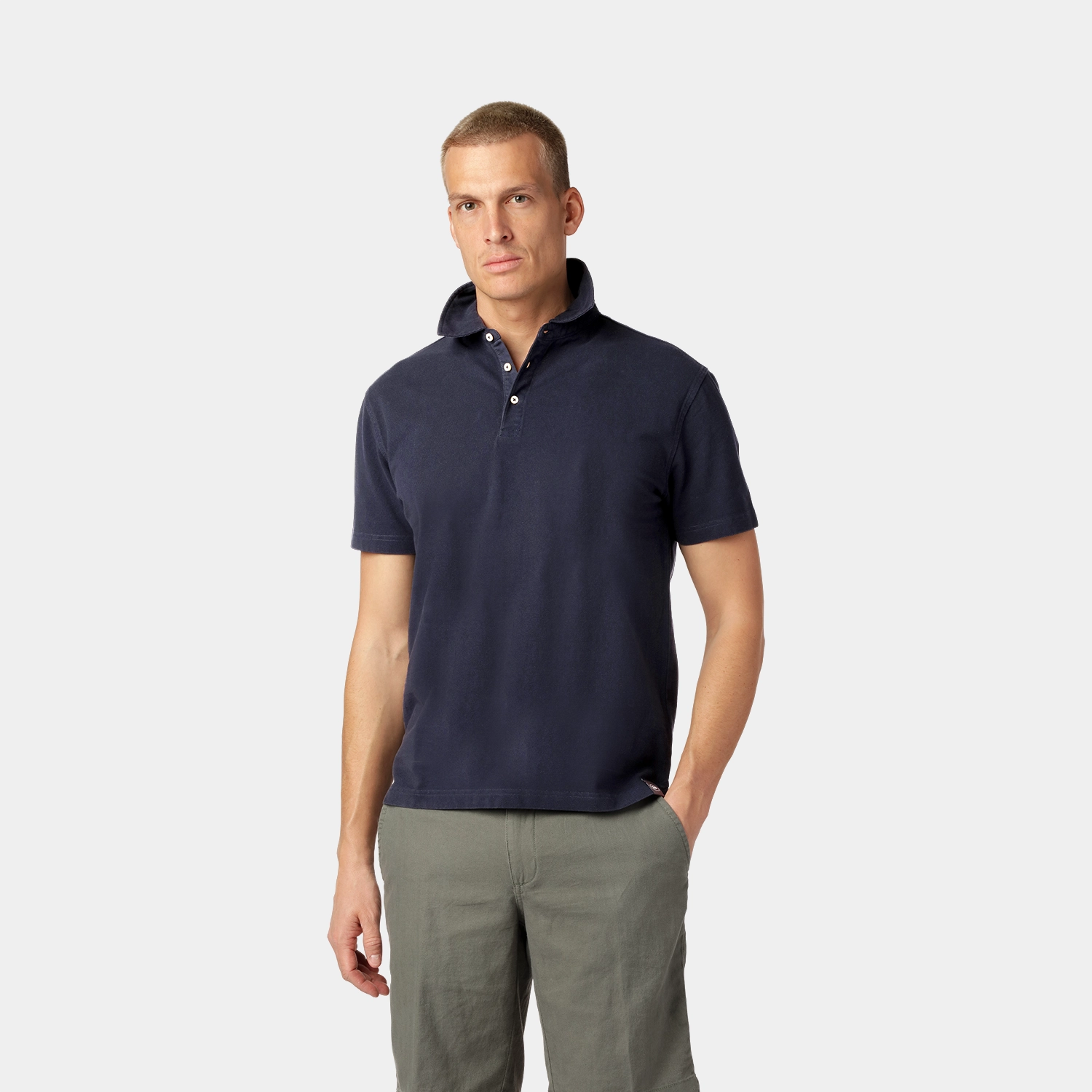 Navy Piqué Polo Shirt