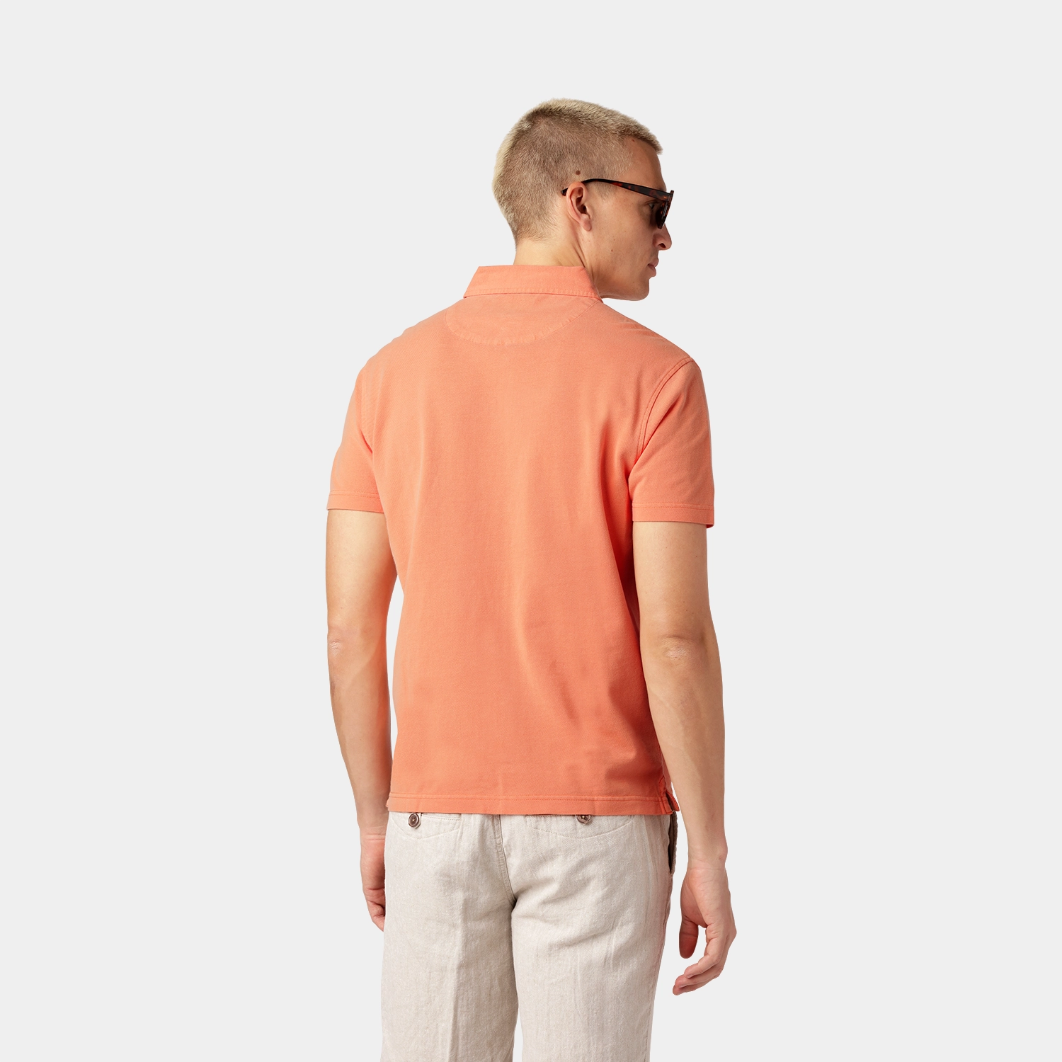 Apricot Piqué Polo Shirt