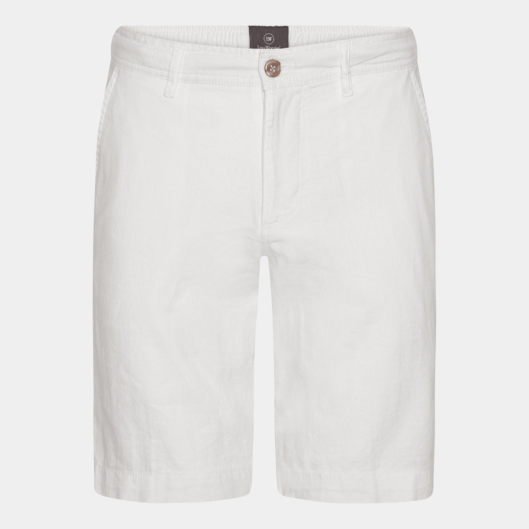 Off-white  Linen-Cotton Shorts