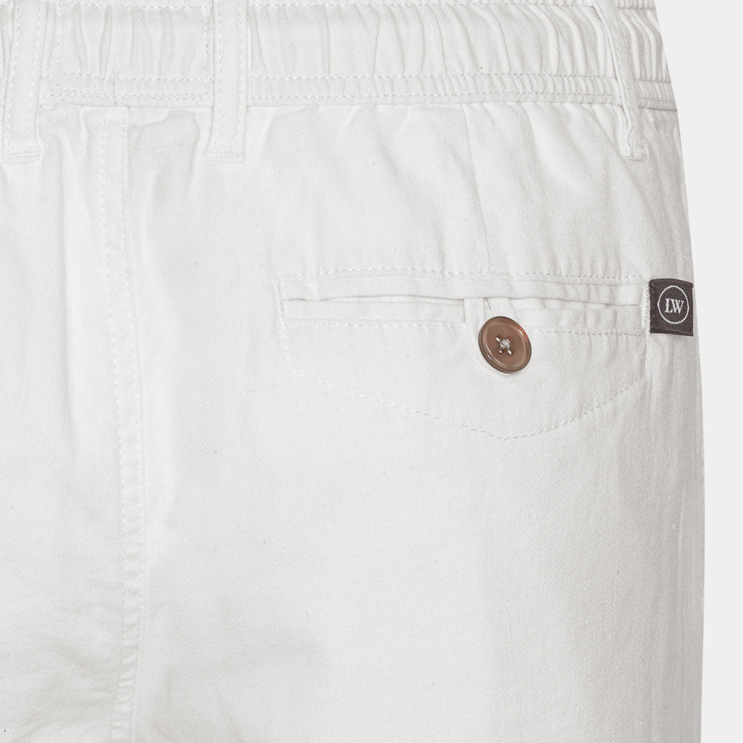 Off-white  Linen-Cotton Shorts