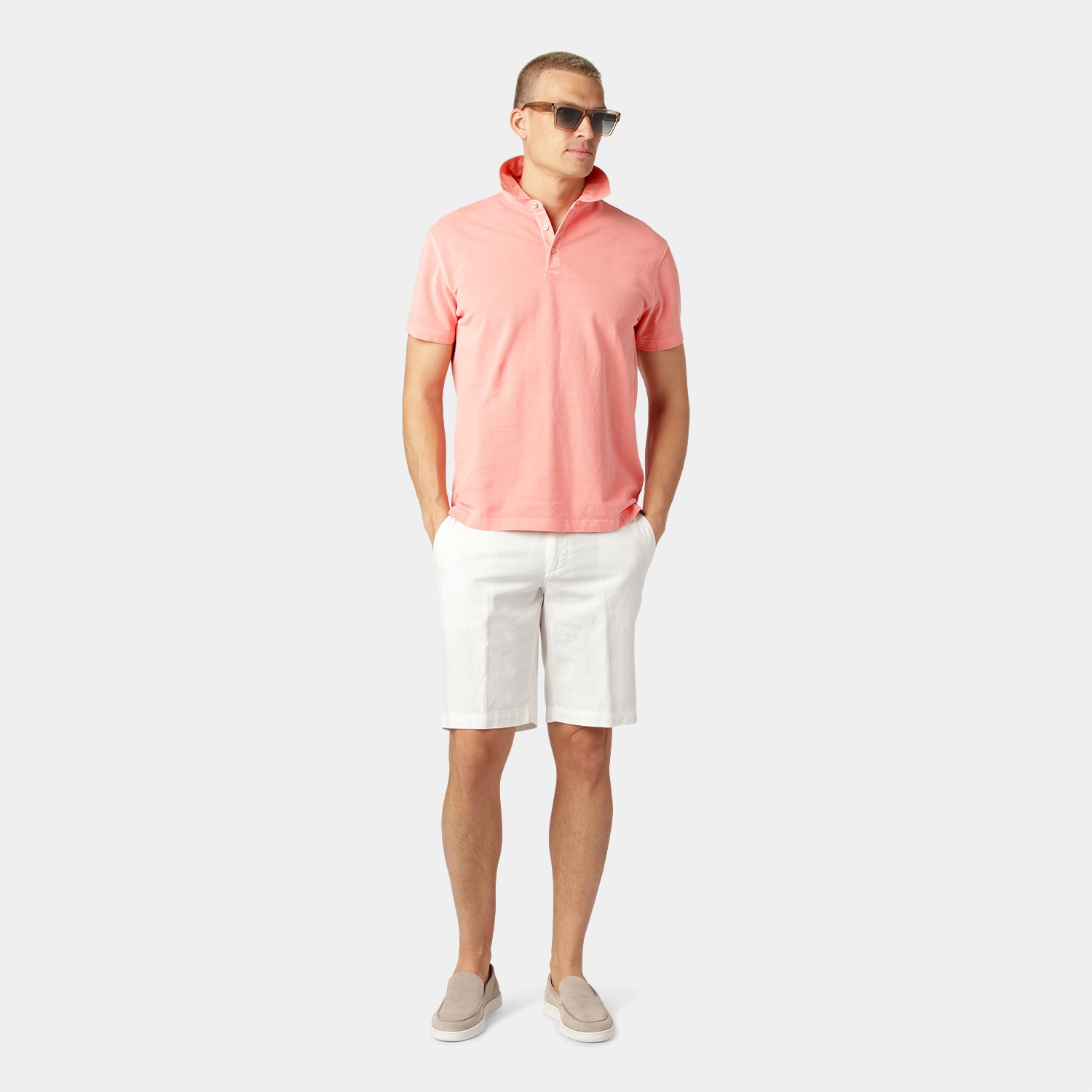 Off-white  Linen-Cotton Shorts