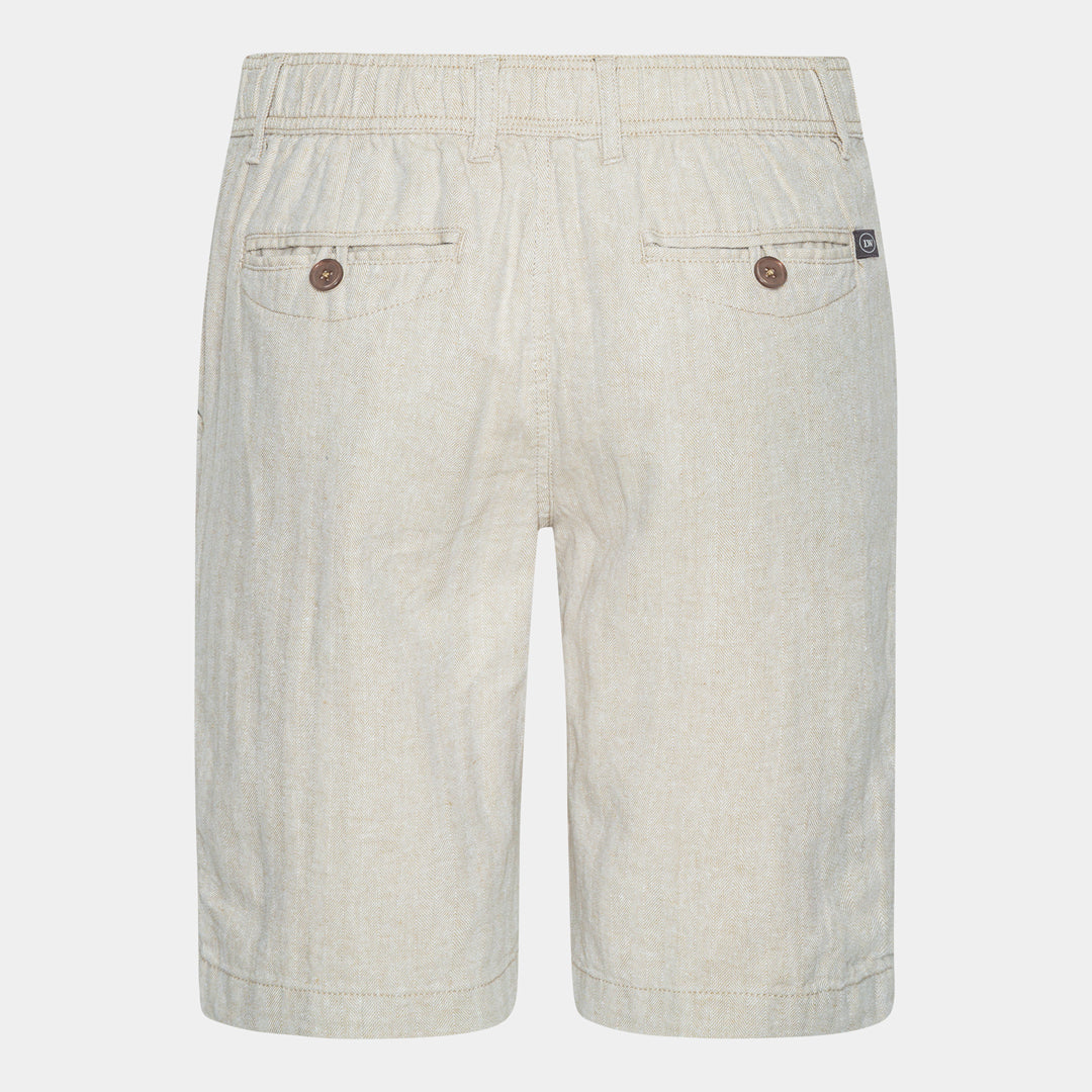 Sand Linen-Cotton Shorts