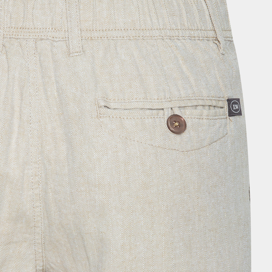 Sand Linne-bomulls Shorts