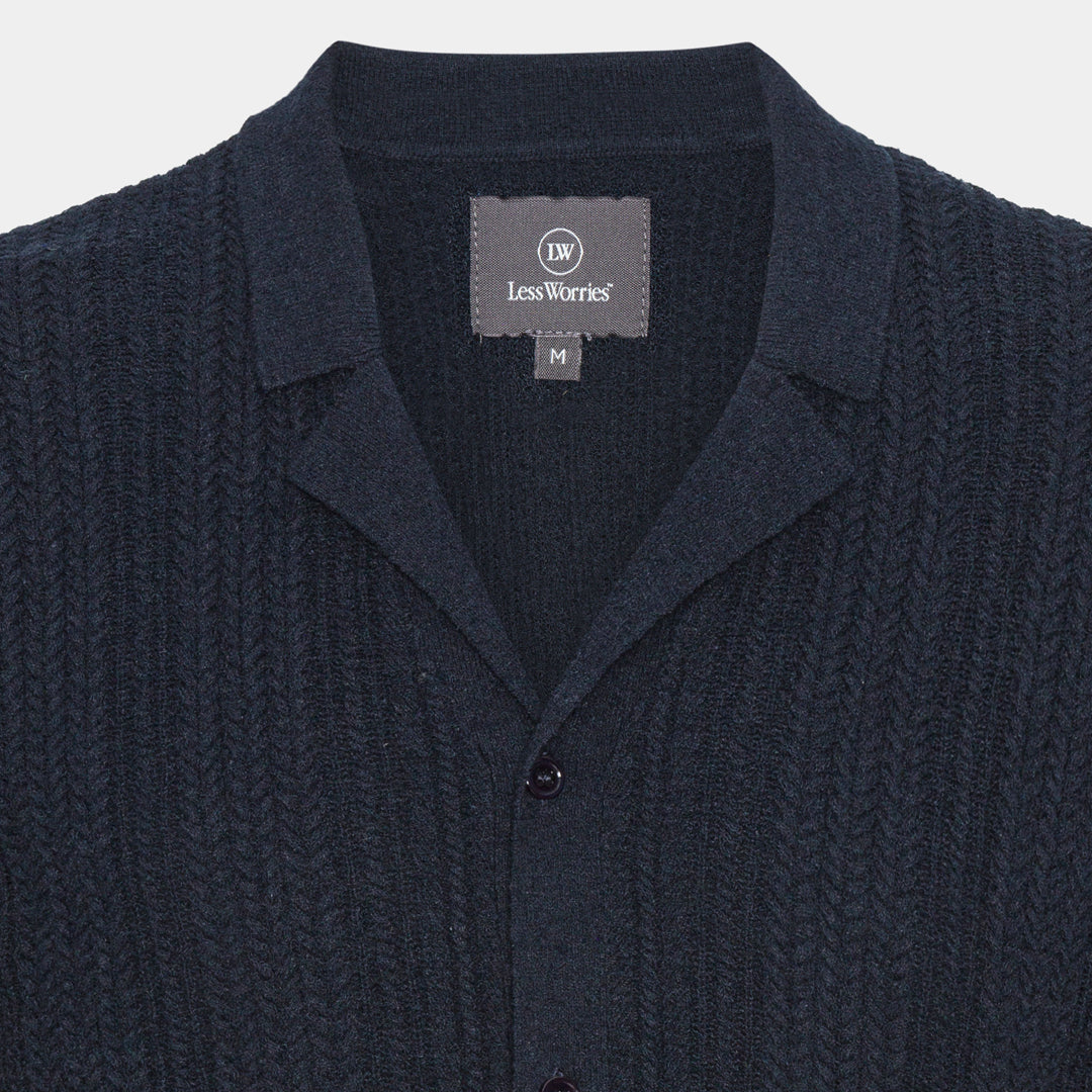 Navy Knitted Cardigan