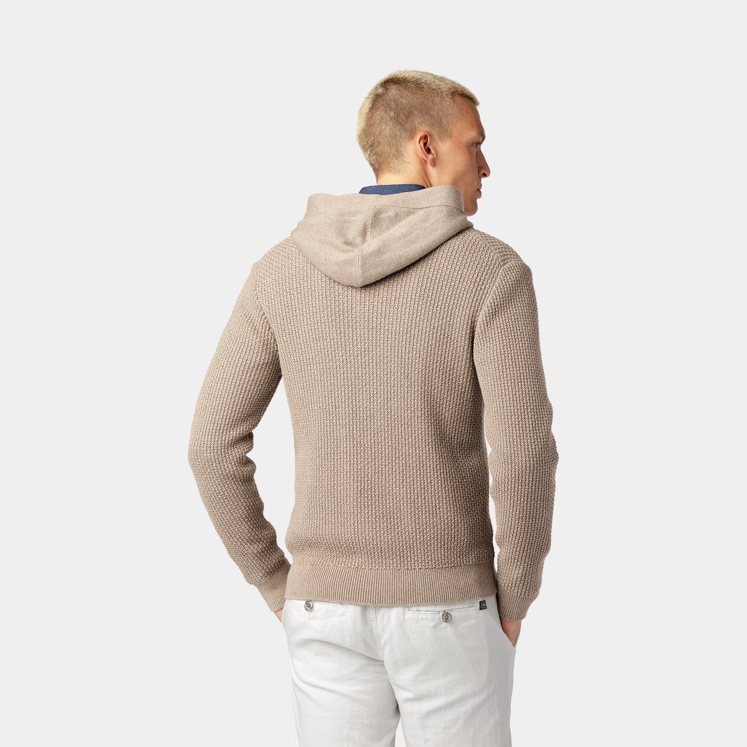 Sand Cotton Hoodie Cardigan