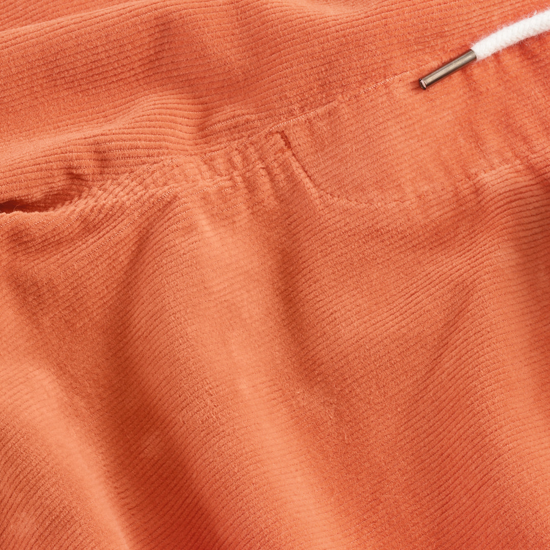 Orange Corduroy Shorts