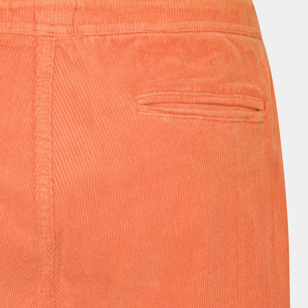 Orange Corduroy Shorts