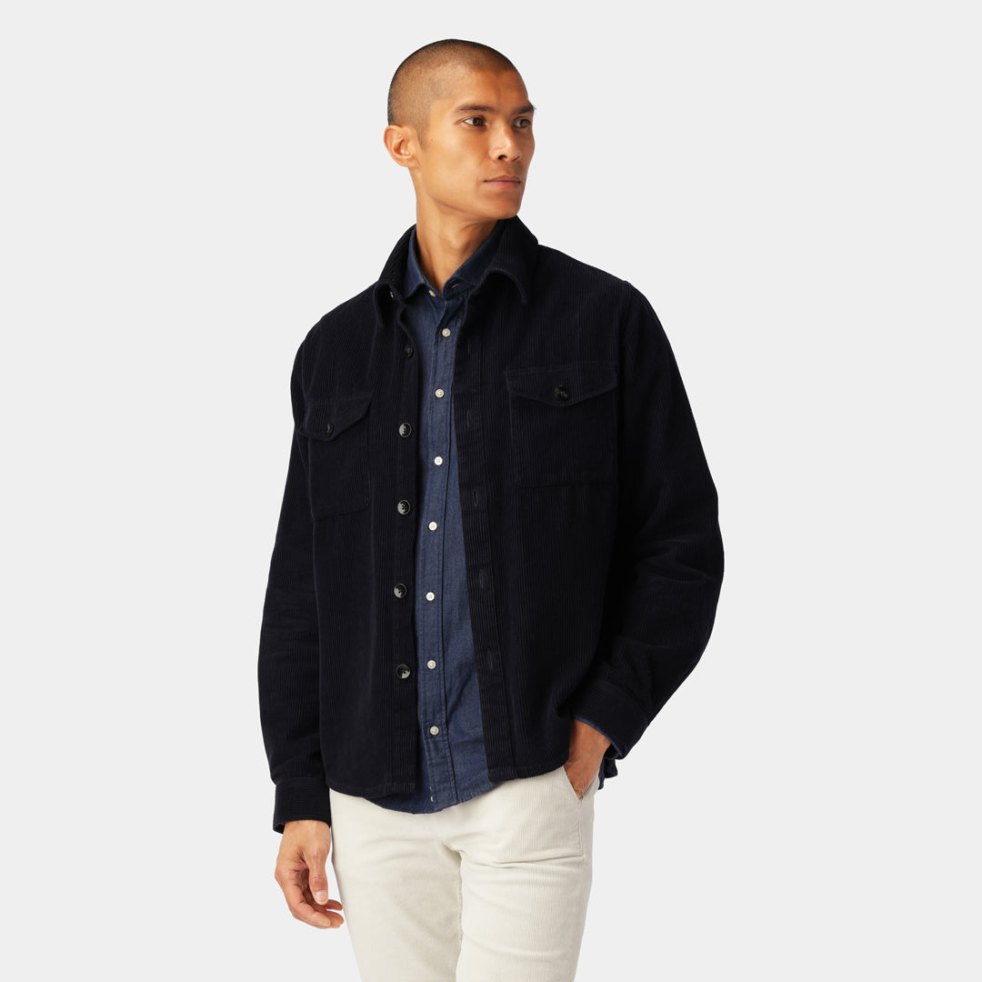 Navy Cord Overshirt