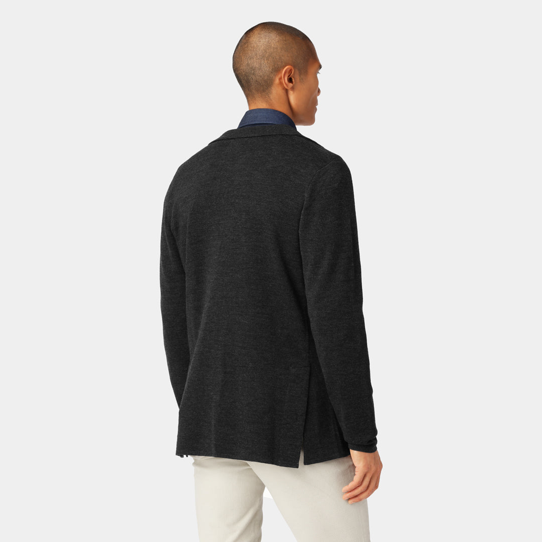 Dark grey Knitted Merino Blazer