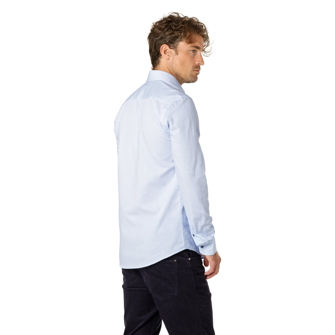 Light Blue Stripe Premium Twill Shirt