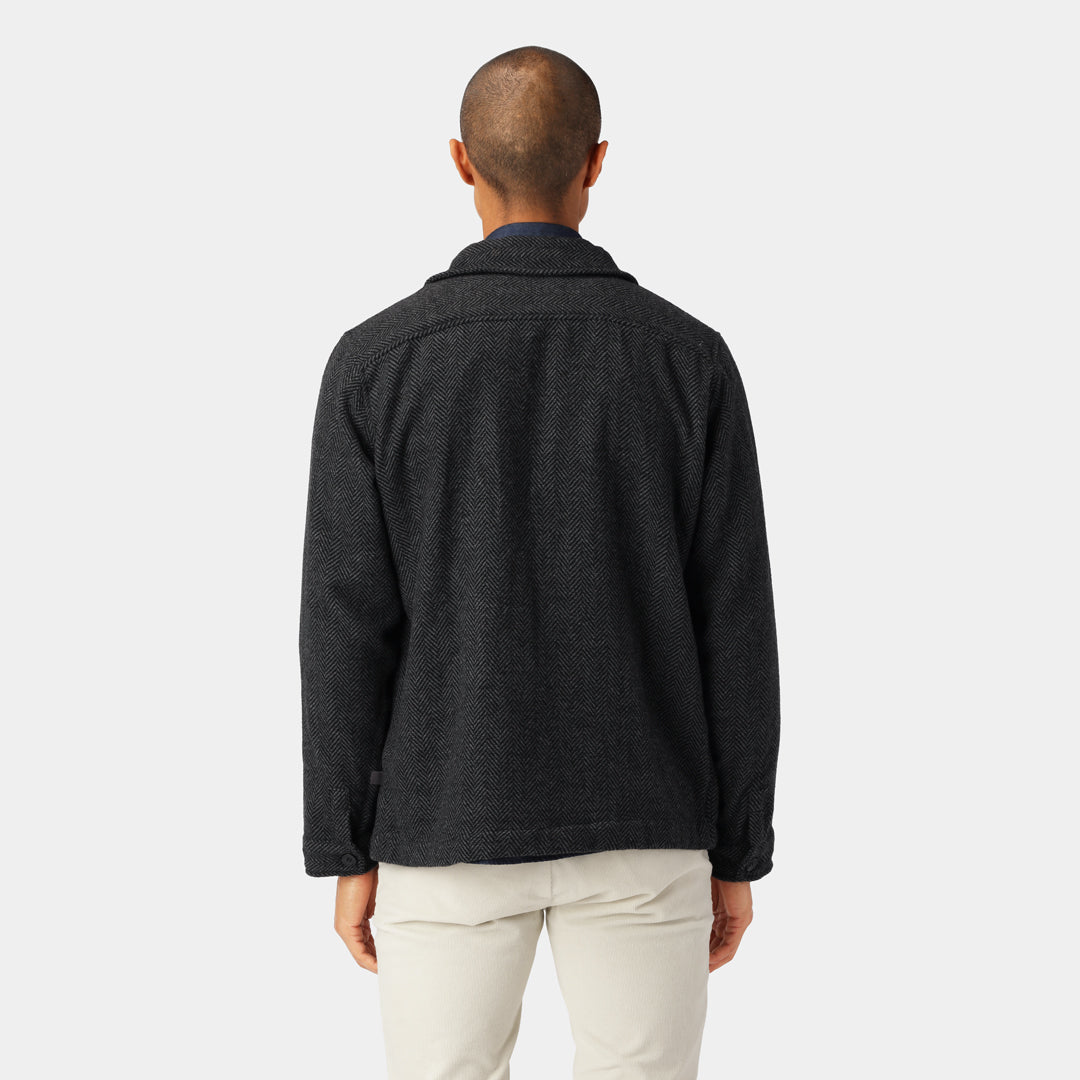 Dark grey Overshirt Herringbone