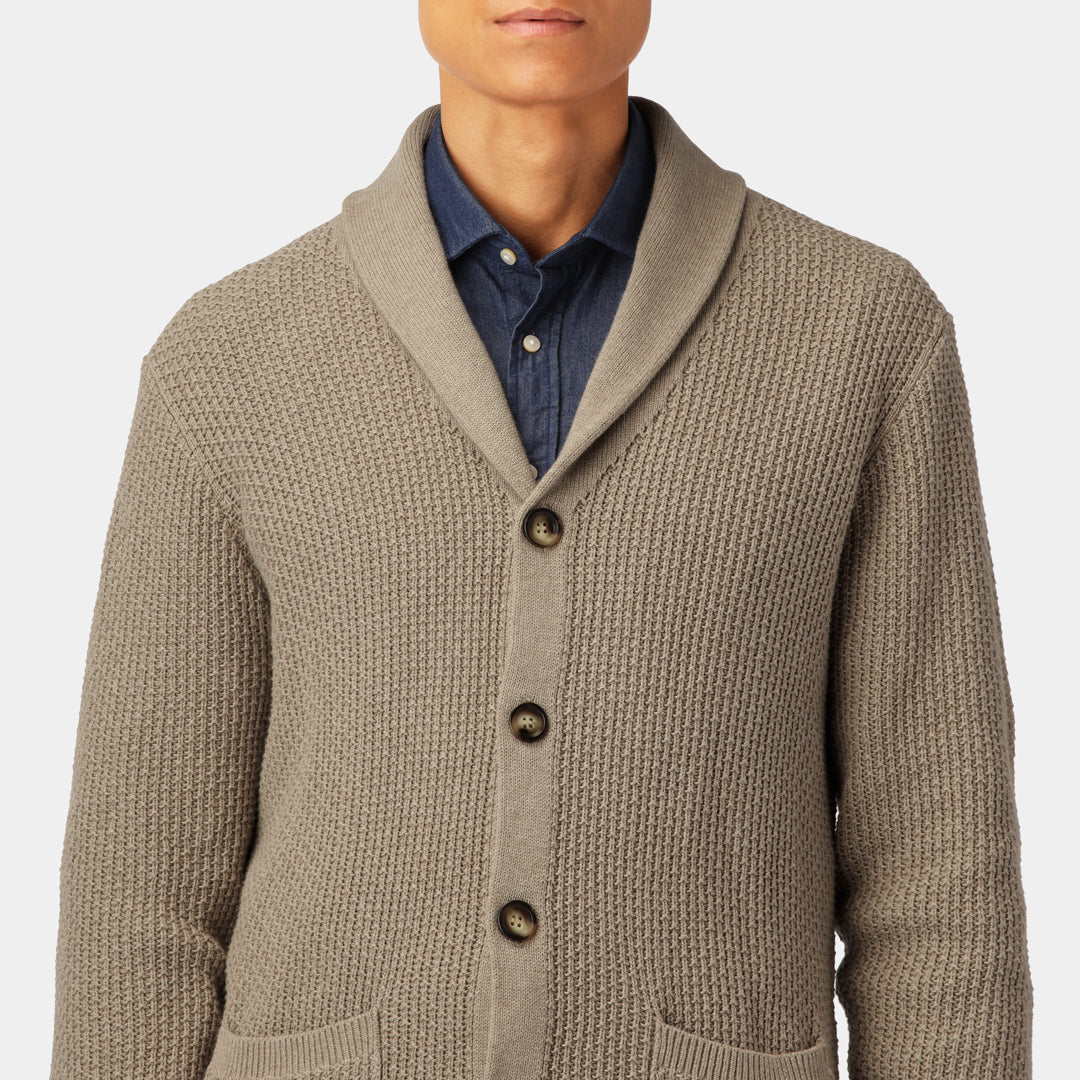 Beige Cotton Cardigan