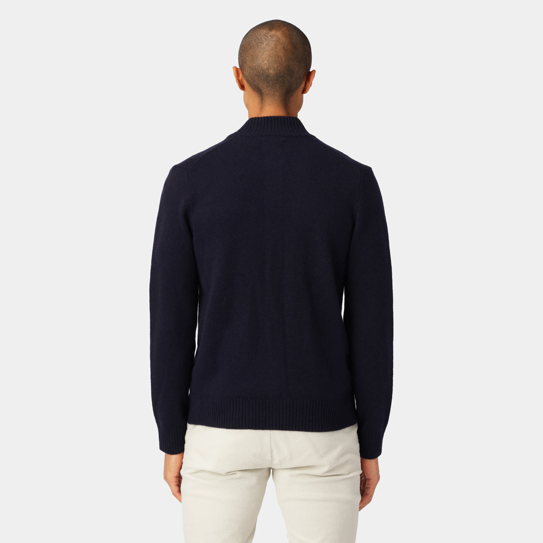 Navy Cardigan with Pocket