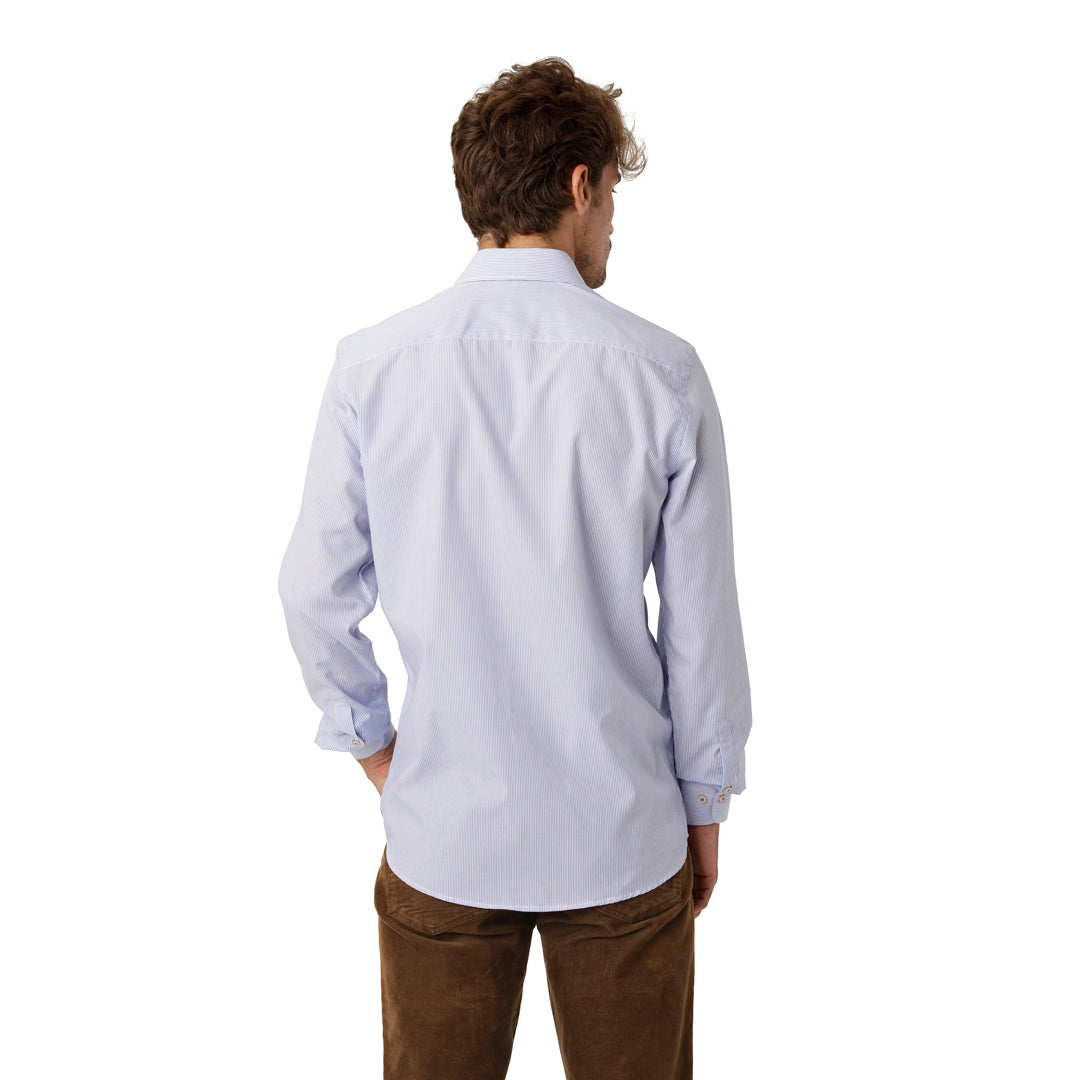 Marinblå Pinstripe skjorta