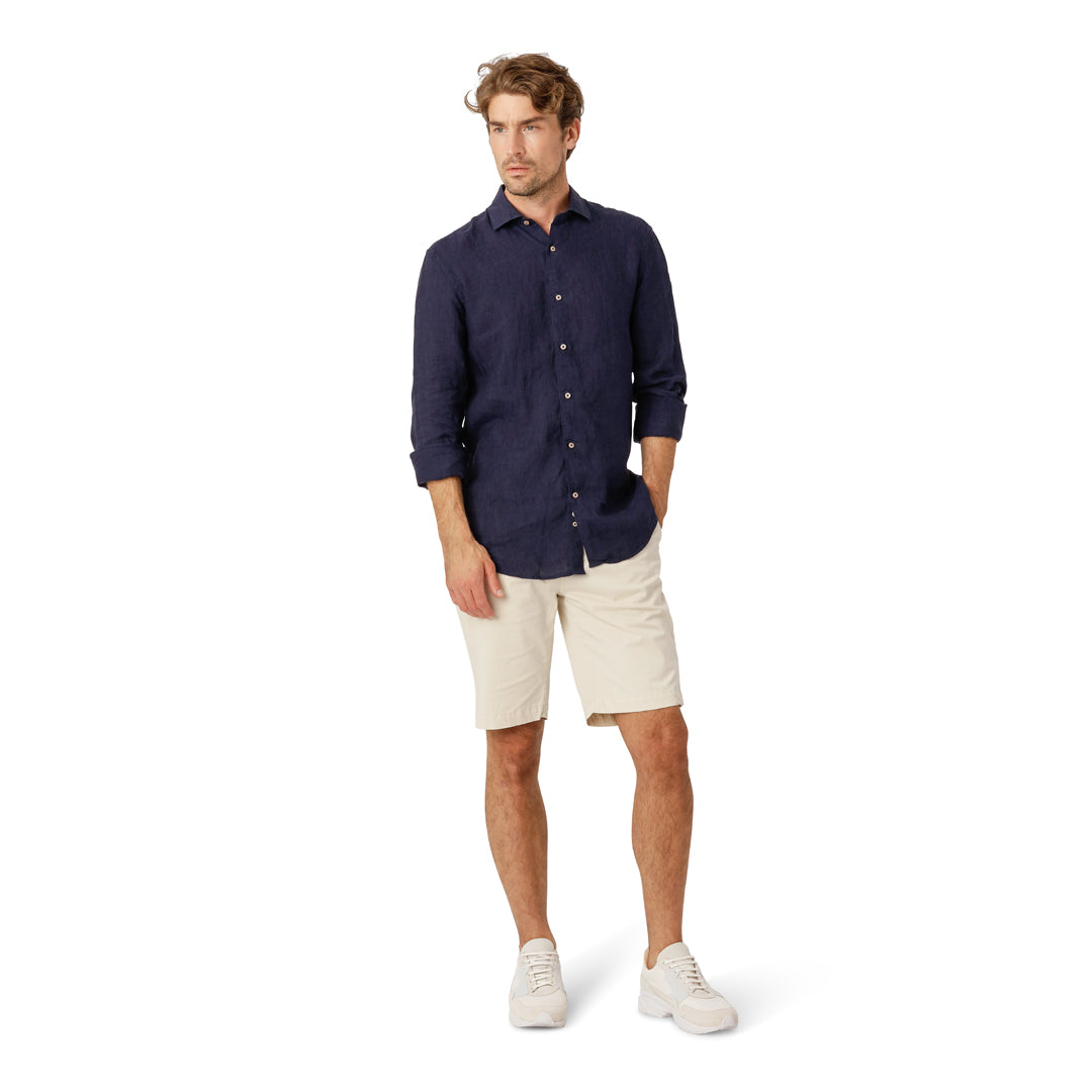 Navy Premium Linen Shirt