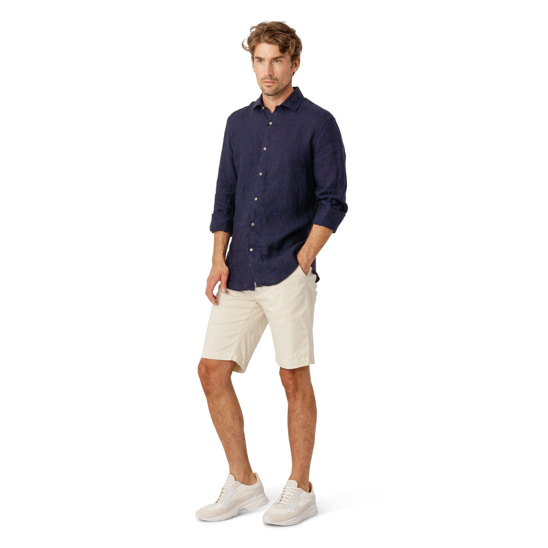 Navy Premium Linen Shirt